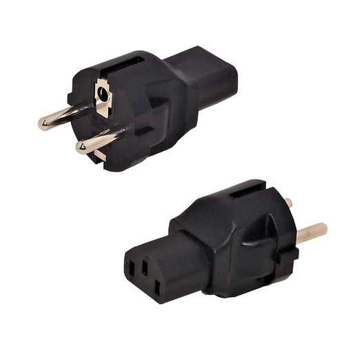 [PCA-EU/C13-A] SCHUKO CEE 7/7 (Euro) Male to IEC C13