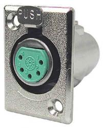 [XLR5FP-F] Switchcraft D5F 5-Pin Female XLR Panel/Chassis Mount Connector