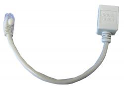 [RJ45EX-MF-1] CAT5e Male/Female 8" Crossed Coupler