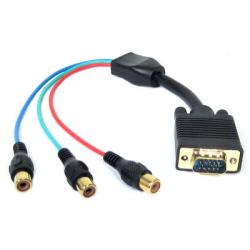[AV-VGA/3RCAF-1] Component to HD15 Video molded cable