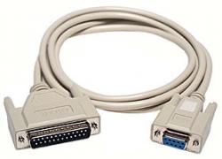 DB9F/DB25M Null Modem Cable