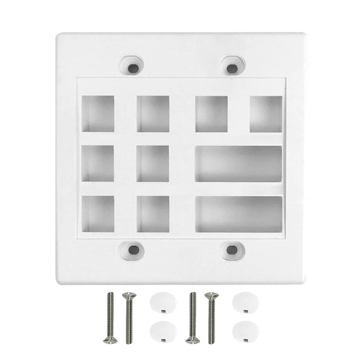 Double Gang Combination Wall Plate