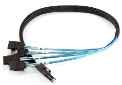 [SFF-8087/4XSATA7-1M] FF-8087 to SATA 7pin Female w/ Latch (x4) 