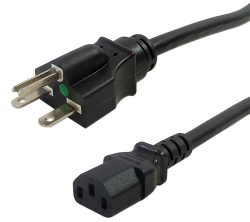 Hospital Grade 6-15P to C13 Power Cable, 14AWG SJT (250V 15A)