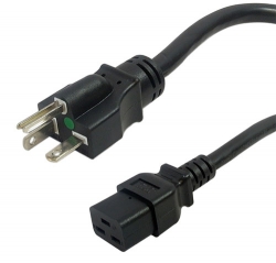 Hospital Grade 6-20P to C19 Power Cable, 12AWG SJT (250V 20A)