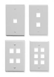 1 to 6 Keystone WRaw materials Plate for RJ45 RJ11 RJ12 RCA & F-Type Jacks