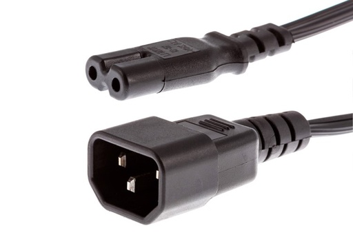 [PCA-C14/C7-6] Cordon CA avec prises IEC C14 à IEC C7 - 18AWG
