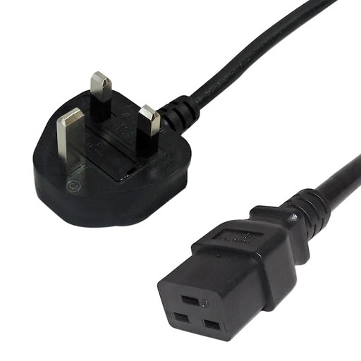 [PCC-UK/C19-2M] Power Cord BS1363 (UK) to IEC C19 - H05VV-F 1.5 (13A 250V)