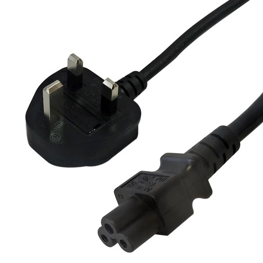 [PCC-UK/C5-2M] Cordon BS1363 Angleterre à IEC-C5 - H05VV-F 0.75 (2.5A 250V)