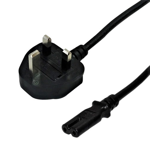 [PCC-UK/C7-2M] Power Cord BS1363 (UK) to IEC-C7 - H05VV-F 0.75 (2.5A 250V)