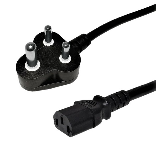 [PCC-SA/C13-2M] Cordon BS546 (Afrique du Sud) à IEC C13 - H05VV-F 1.0 (6A 250V)