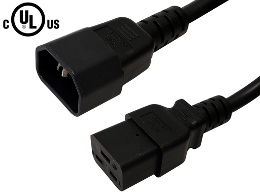Power Cord IEC C14 to IEC C19 - 14AWG