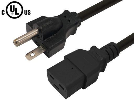 Power Cord NEMA 6-20P to IEC C19 12AWG