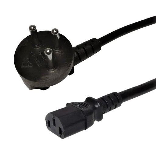 [PCC-IS/C13-2M] Power Cord SI32 (Israel) to IEC C13 - H05VV-F 1.0 (6A 250V)