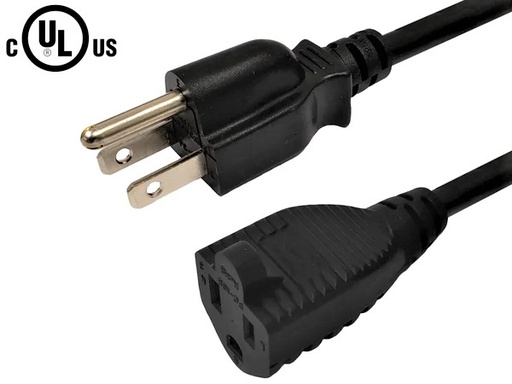Câble d'alimentation 5-15P à 5-15R - AWG 14
