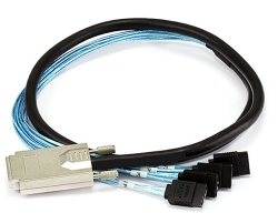 [SFF-8470/SATA/4-1M] SFF-8470 to SATA 7pin Female w/ Latch (x4)