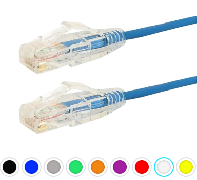 Câble de raccord ultra mince CAT6A UTP 10 Go 28AWG