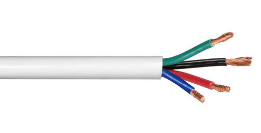 [SPK-W144/500] In-Wall 4 Conductor 14AWG White Speaker Wire CMR - 500 ft