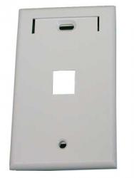 Leviton Plaque murale à dispositif unique QuickPort, Blanc