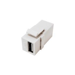 [WPIN-USBAA] Insert de plaque murale USB A/A Keystone - Blanc