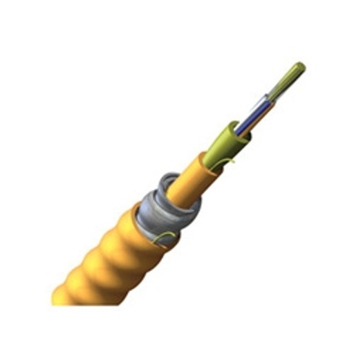 [FIB-A1R-6] 6 Fiber, 62.5 µm Multimode (OM1) MIC® Tight-Buffered, Interlocking Armored Cable, Riser (Price/Foor) 006K81-31130-A1