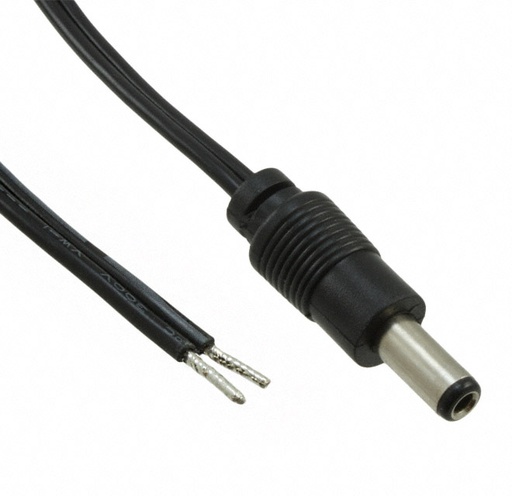 [DC-25P/18-OP-6] DC Cable 5.5x 2.5 x 12 mm DC PLUG - OPEN 6FT 18AWG