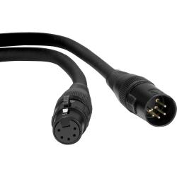 [DMX-XLR5-MF-X] DMX XLR 5-Pin Male To Female Cable - Custom Length