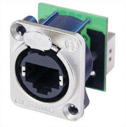 [ECON-FF-CM] NEUTRIK RJ45 CAT5e Ethernet Female Panel Coupler, Rugged & lockable