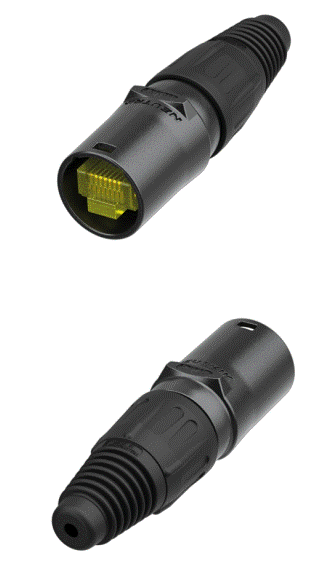 [ECON-M-B] Boîtier de connecteur RJ45 robuste Neutrik EtherCon® noir