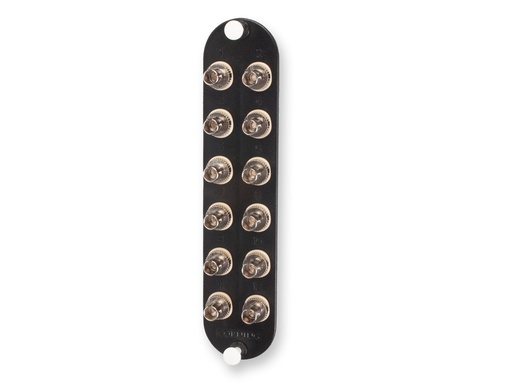 [FICCH-CP12-25T] CCH Panel, 12 ST Simplex Adapters, Multimode (OM1)