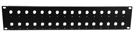 [JP-002] Panneau BNC 32 ports, montage en rack 19 pouces 2U non chargé