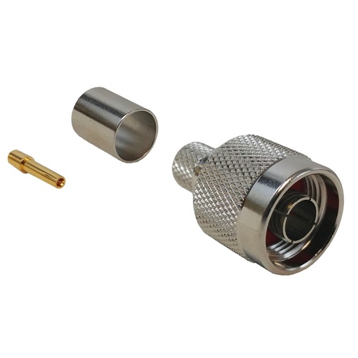 [NM-RP-LLR400] N-Type Reverse Polarity Male Crimp Connector for RG8 (LLR-400) 50 Ohm