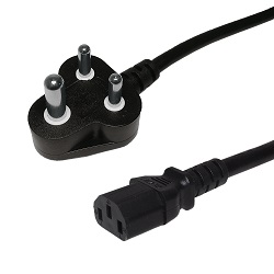 [PCC-IN/C13-2M] INDIA BS546 (India) to IEC C13 - YY 1.0 (10A 250V)