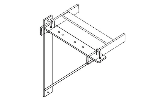 [PCPI-11312-712] TRIANG. SUPP. BRKT 6 - 12" BLK