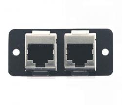 [PKR-W4545] Double RJ-45 Insert de plaque murale double Ethernet