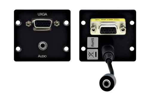 [PKR-WXA-2P] HD15  & 3,5 mm Audio stéréo Insertion de plaque murale