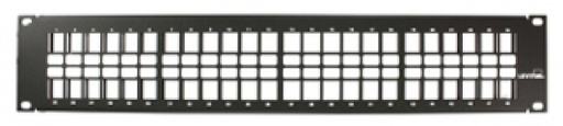 [PLV-PB2U48EB] Panneaux de brassage Quickport® Multimedia CAT5E 48 ports, 2U, Noir