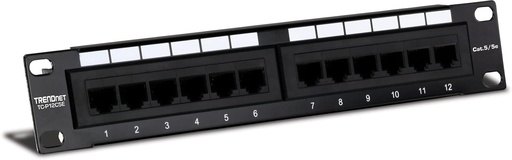 [PTN-TC-P12C5E] 12 PORT CAT5E UNSHIELDED PANEL