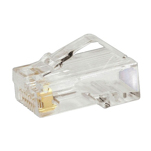 [RJ45MS-CC] RJ45 Plug with Snaggles Tab for Solid Round Cable (8P8C) (price/unit)