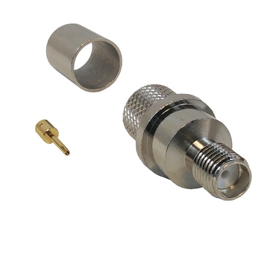[SMAF-LLR400] Connecteur à sertir femelle SMA pour RG8 (LLR-400) 50 Ohm