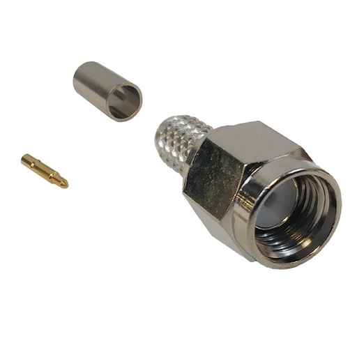 [SMAM-LLR195] Connecteur SMA mâle à sertir pour RG58 (LMR-195) 50 Ohm