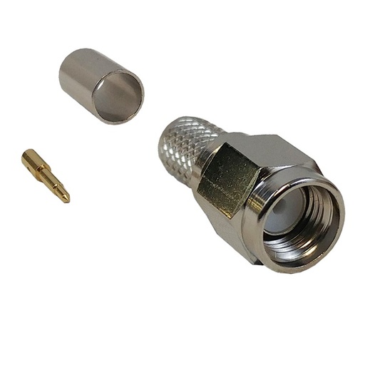 [SMAM-LLR240] Connecteur à sertir mâle SMA pour LMR-240 50 Ohm
