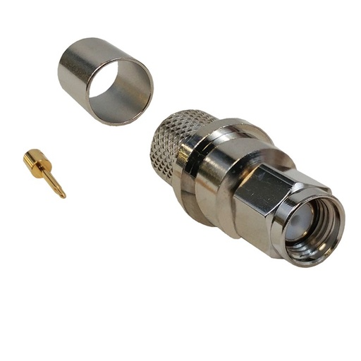 [SMAM-LLR400] SMA Male Crimp Connector for RG8 (LLR-400) 50 Ohm