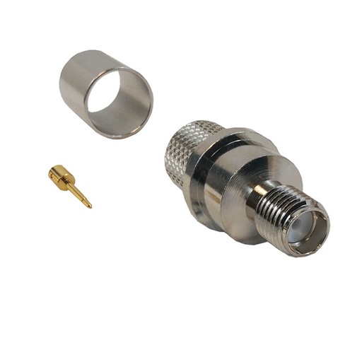 [SMARPF-LLR400] SMA Reverse Polarity Female Crimp Connector for RG8 (LLR-400) 50 Ohm