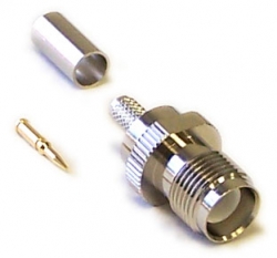 [TNC-RPF-LLR240] Connecteur à sertir femelle à polarité inversée TNC pour LMR-240 50 Ohm