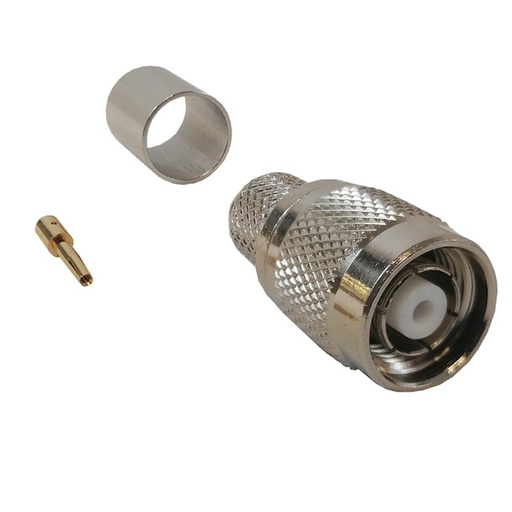 [TNC-RPM-LLR400] Connecteur à sertir mâle à polarité inversée TNC pour RG8 (LMR-400) 50 Ohm