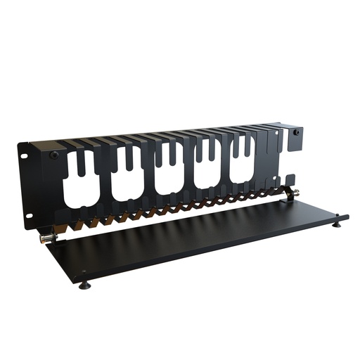 [TR-HFCM-3] Horizontal Steel Finger Cable Manager 3U BLK