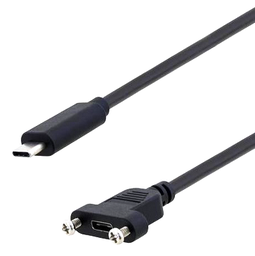 [USB3-CC-MFPM-2] USB3.0 C mâle vers C femelle  montage sur panneau - entièrement blindé - 2'