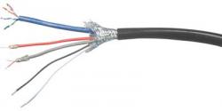 [VC-V1C1P2S15E] COMBO CABLE 1x75ohm Coax,1Pair Audio, 2 Cond. DC Power, 1 x CAT5e