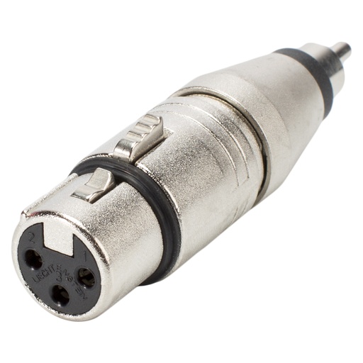 [XLR3F/RCAM-A] ADAPTER 3 Pin XLR Female to RCA Plug Adapter
